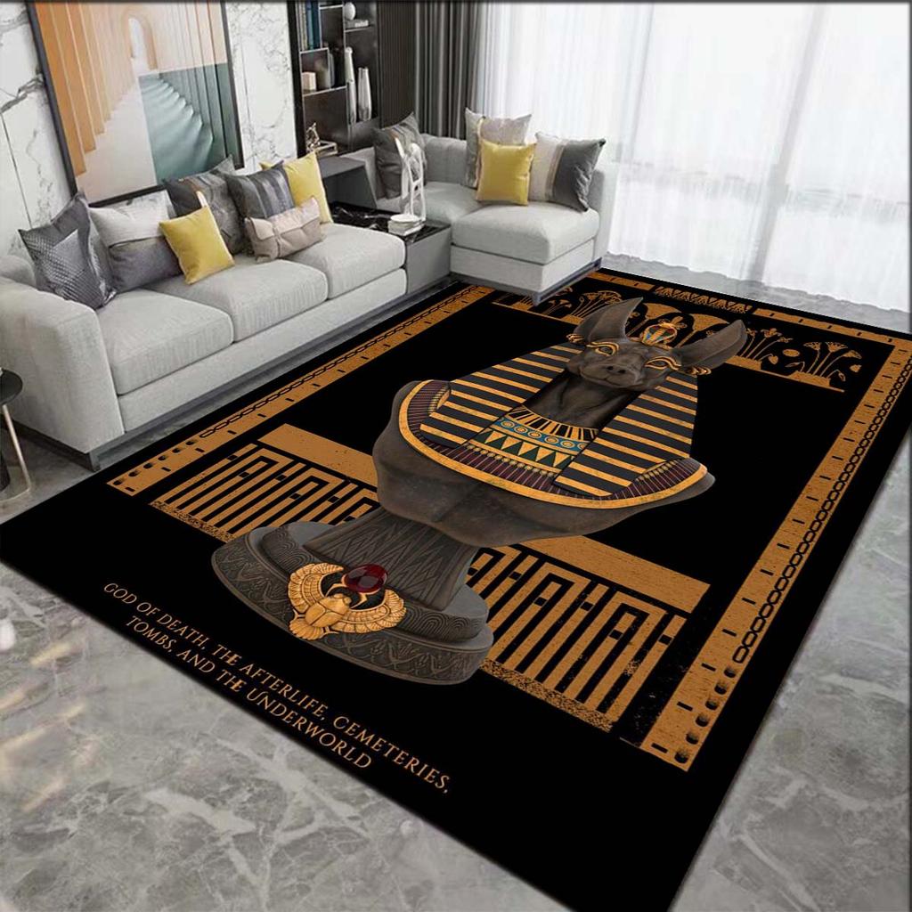 Ancient Egypt Egyptian God Egyptian Cat Anubis Carpets Living Room Bedroom Rug Washable Floor Mats Household Area Mat Devor