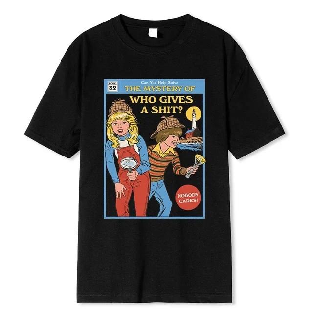 Můžeš Pomoci Vyřešit Záhadu, Koho To Zajímá Pánské Tričko Módní Ležérní Streetové Nadrozměrné Tričko Volné Bavlněné Tričko Oblečení