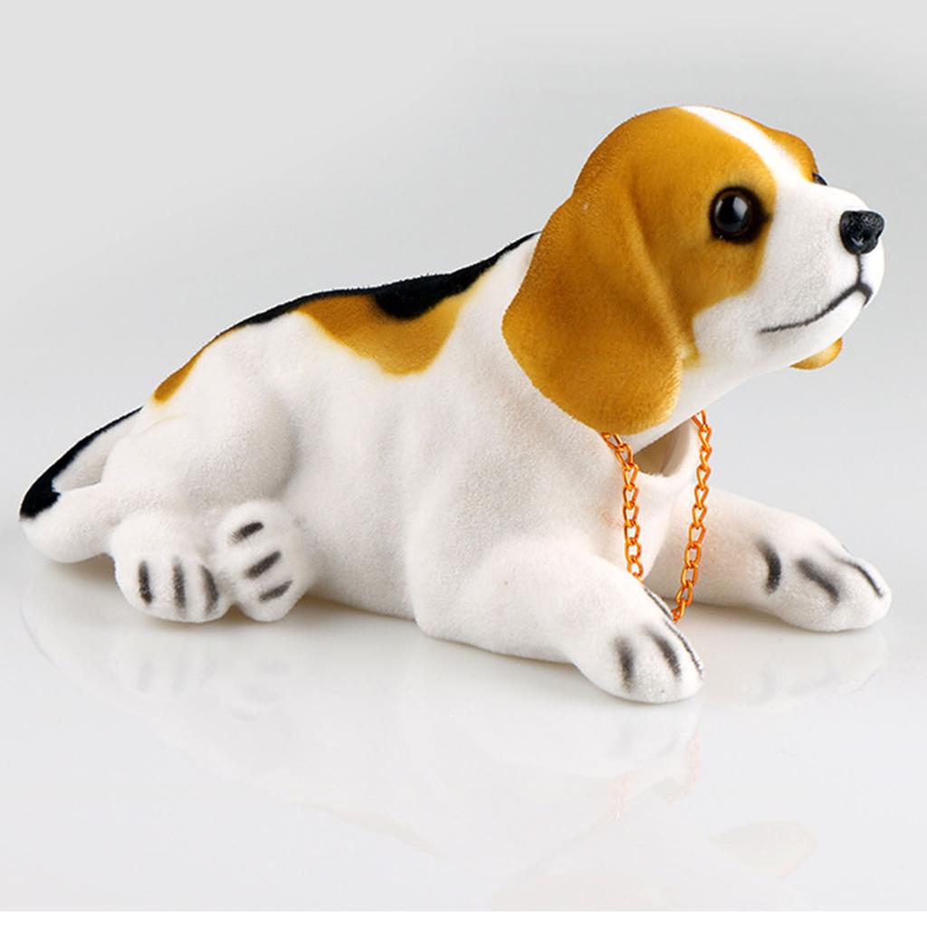 Auto Hunde Ornamente Schüttelkopf Niedliche Cartoon Tierfiguren Dekorationen für Armaturenbrett Schreibtisch Kaffeetisch