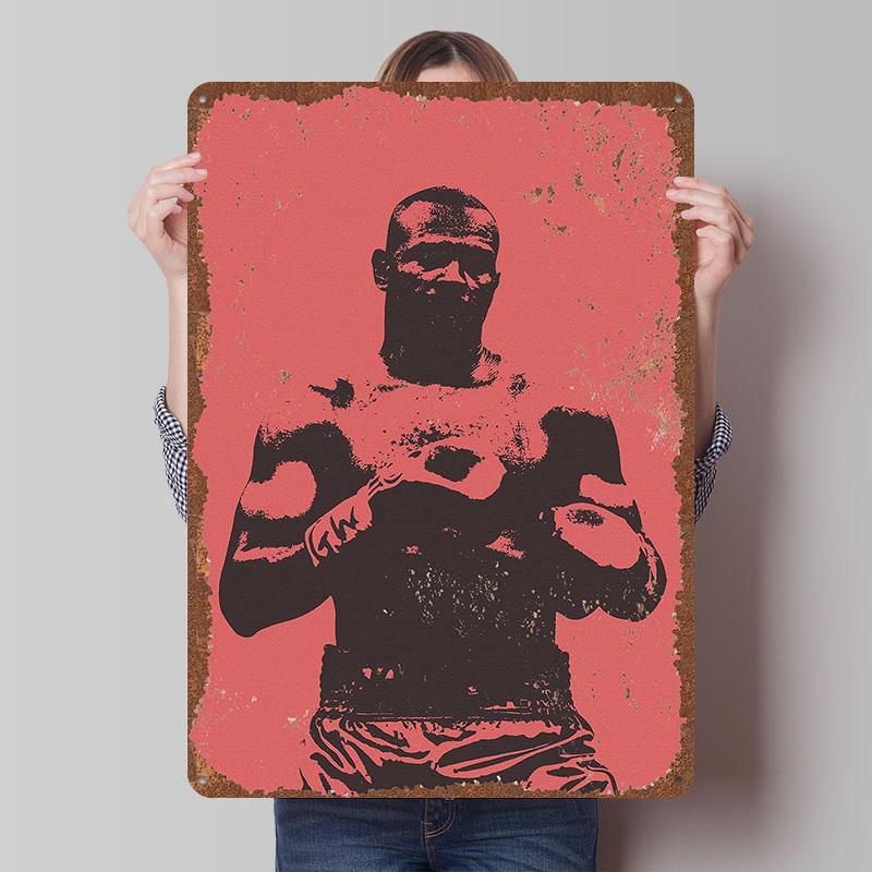 Roy Jones Jr Boxer Metal Posters Custom Vintage Metal Signs Wall Art Retro Tin Plaque for Man Cave Decoration Bedroom Desk Decor
