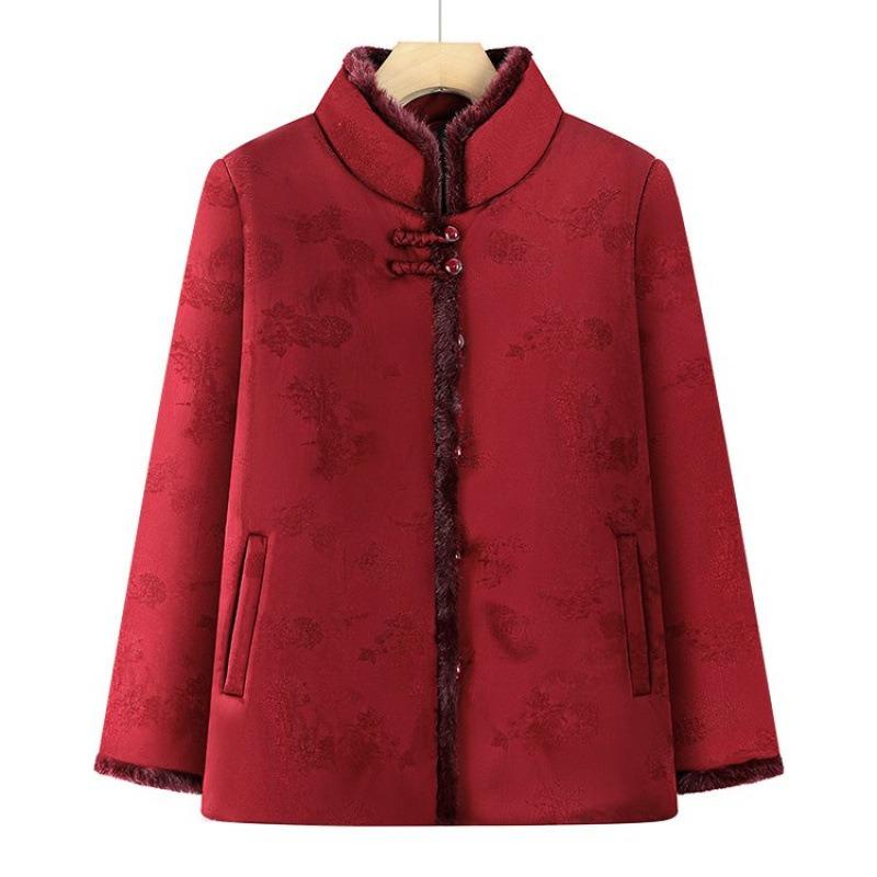 New Wife's Padded Jacket, Piled and Thickened Winter Cotton Clothes, Old Warm Padded Clothes for Women