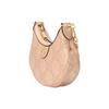 Gucci GG Matelassé Gold Logo Chain Leather Crescent Bag Women Shoulder Bag Beige 739736-UM8IG-9500