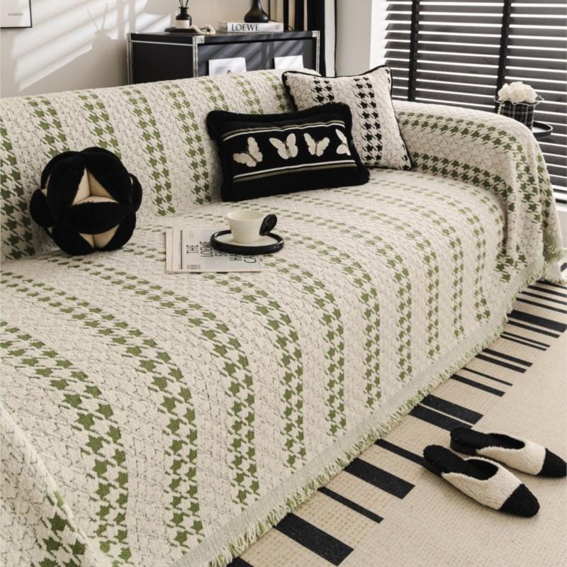 Funda Sofa Living Room Thick Warm Sofa Throw Autumn Winter Sherpa Houndstooth Camping Picnic Sofa Cover