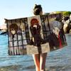 Anime V-Vampire K-Knight Microfiber Printed Beach Towel Mountain Climbing Yoga Beach Swimming Running Absorbent Soft Towel