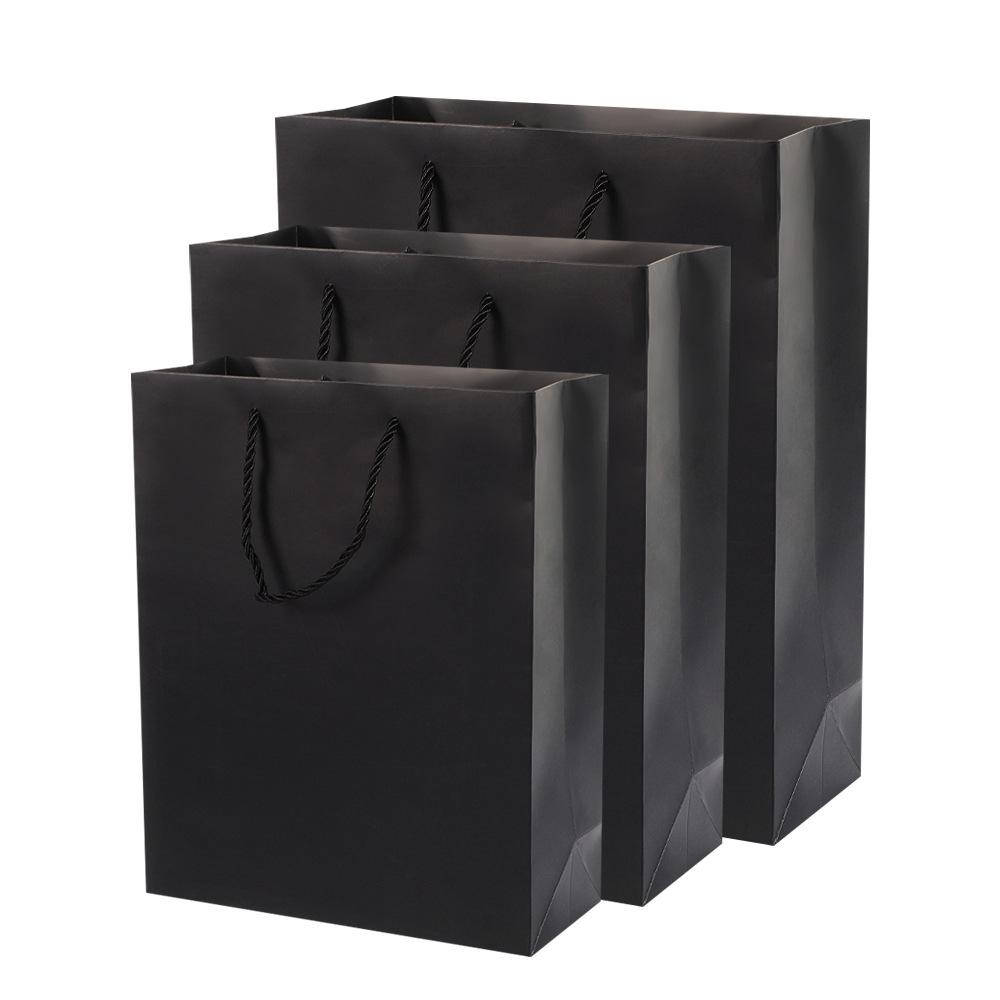 24pcs Solid Color Paper Shopping Gift Bags with Handles for Small Business Gifts Flower Wrapping Milk Tea and Coffee Cups