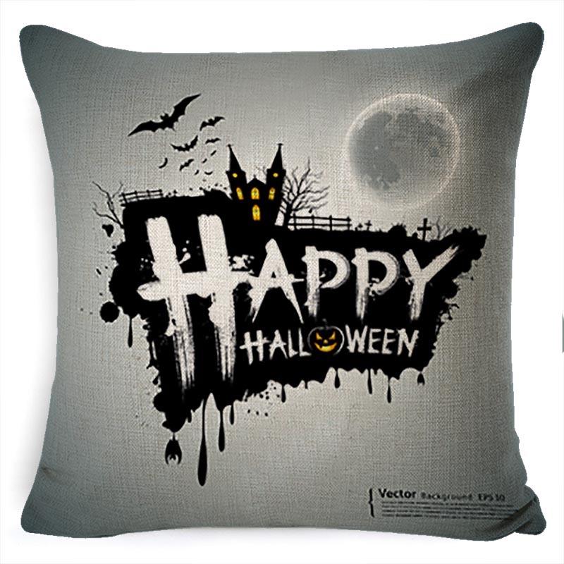 Pillow Case Holiday Party Halloween Horror Bat Office Pillow Case Car Waist Support Cushion Lumbar Pillow