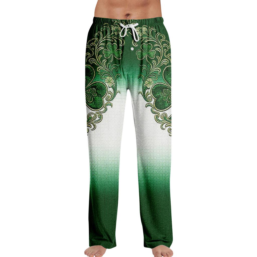 Herren St. St. Patrick's Day Druck Haus Schlafhose