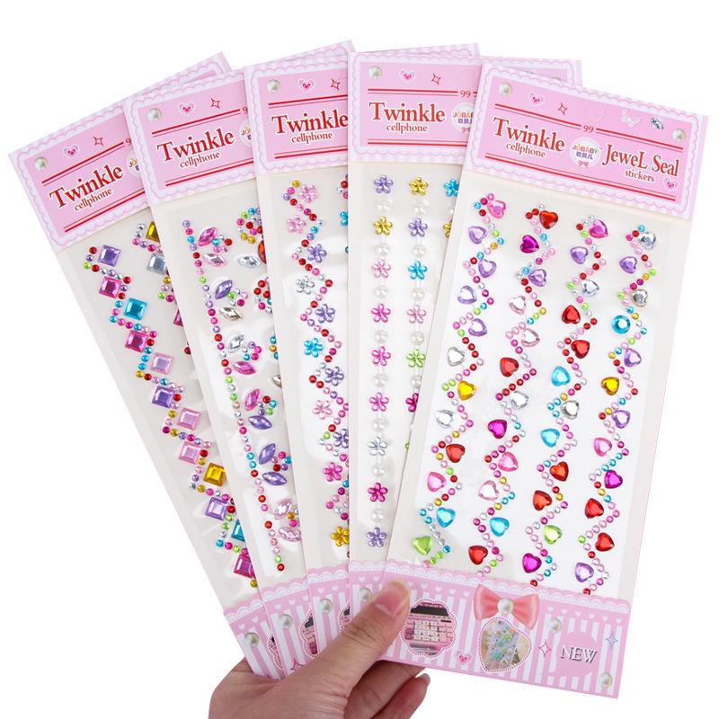 Children's 3D Cartoon Princess Crystal Gem Stickers