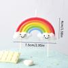 Rainbow Clouds Smiling Candles Children'S Cartoon Birthday Cake Dessert Decoration Wishing Candles