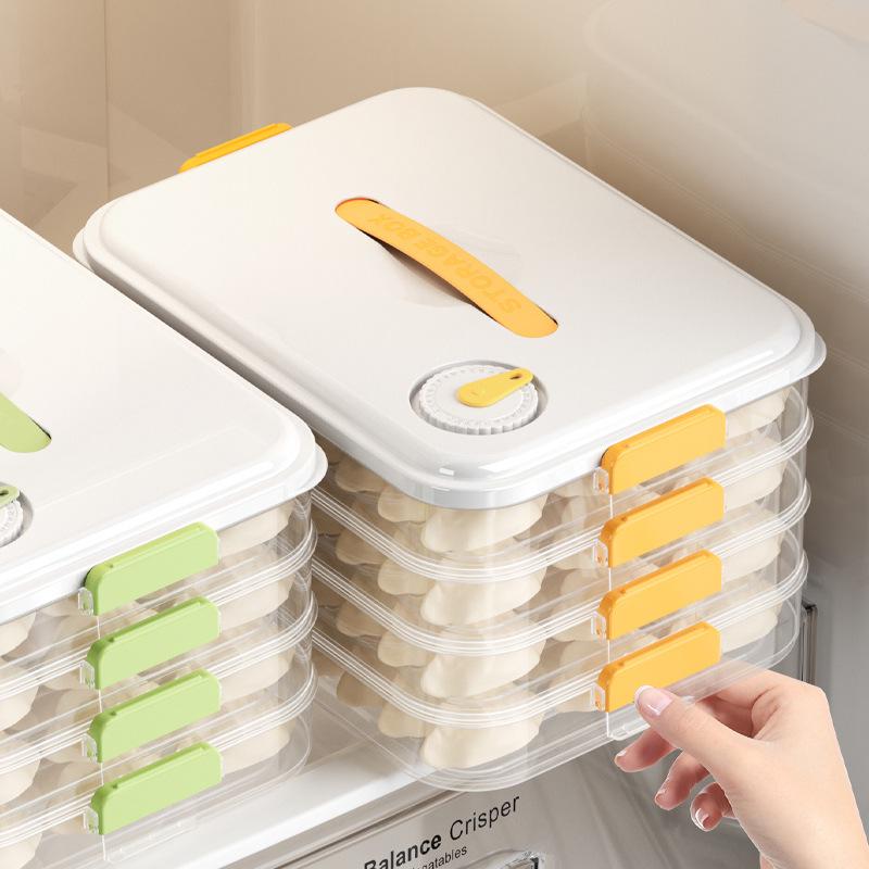 Teigtaschen-Aufbewahrungsschale: Gefriergeeigneter Behälter in Lebensmittelqualität für schnelles Einfrieren von Wontons und Knödeln