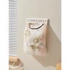 1pc Kitchen Garbage Bag Storage Rack Wall-Mounted Large Capacity Plastic Bag Storage Net With Hook-And-Loop