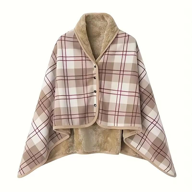 1PC Flannel Shawl Blanket Wearable Lazy Casual Office Warmth Shawl Blanket for Comfort And Style