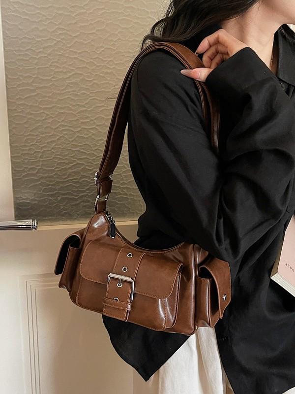 Maillard Color Crossbody Bag: Trendy, Versatile, Stylish Shoulder & Underarm Accessory