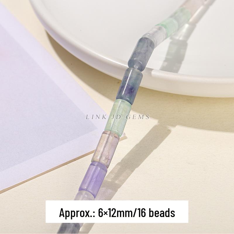 Jinde Jewelry Natural Colorful Fluorite Irregular Beads - Round, Tube, Teardrop Shapes for DIY Jewelry Accessories and Beading.