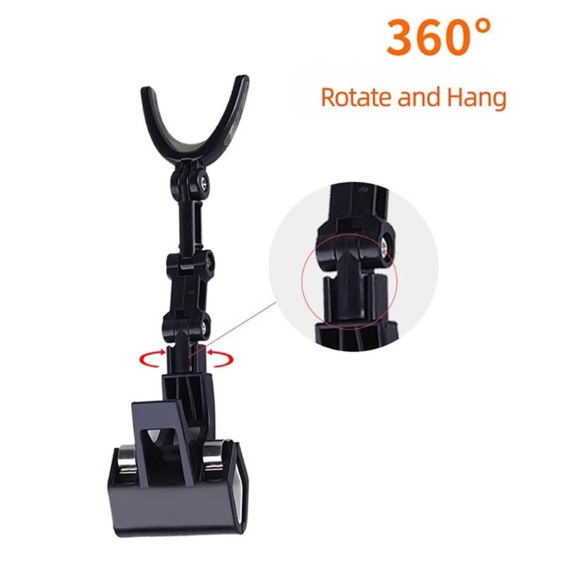 Clamps-On Fishing Rod Holder Clip for Bucket Edges and Rafts Fishing, ABS Rod Support Clip for Hands Frees Tackle Handling
