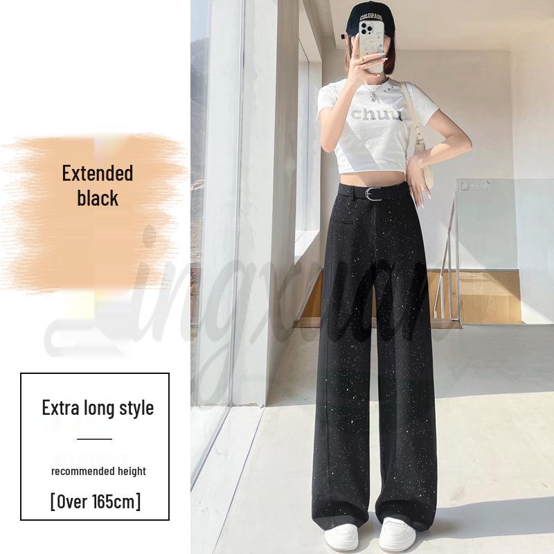

Spring/Summer 2026 Women s High Waist Sequin Banana Wide-Leg Floor-Length Pants 2X Large