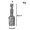 1/3pcs Socket Adapter 1/4 Hex Shank Extension Drill Bits Bar Set  For Adapt To  For Impact Wrench Screwdriver Handle Tool