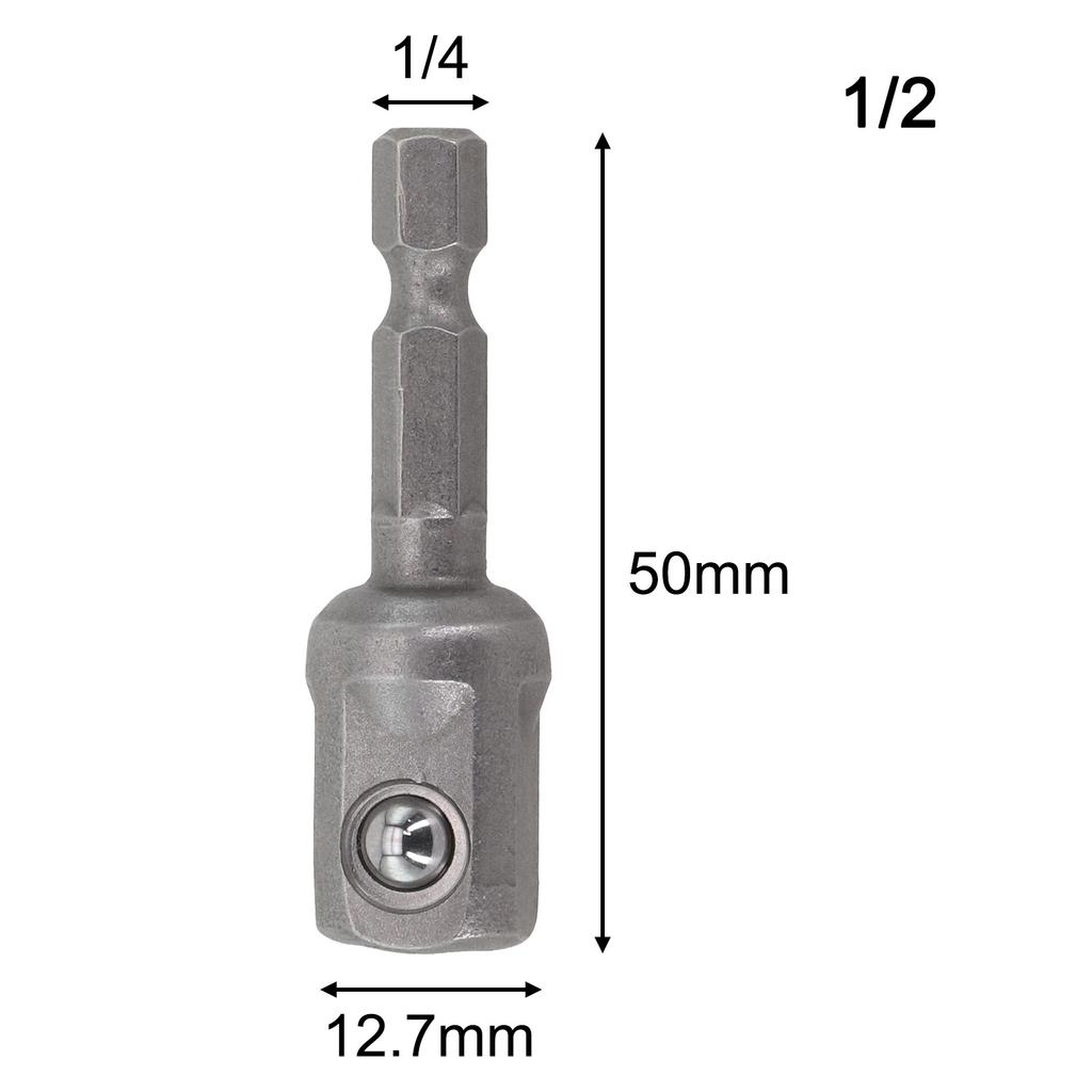 1/3pcs Socket Adapter 1/4 Hex Shank Extension Drill Bits Bar Set  For Adapt To  For Impact Wrench Screwdriver Handle Tool
