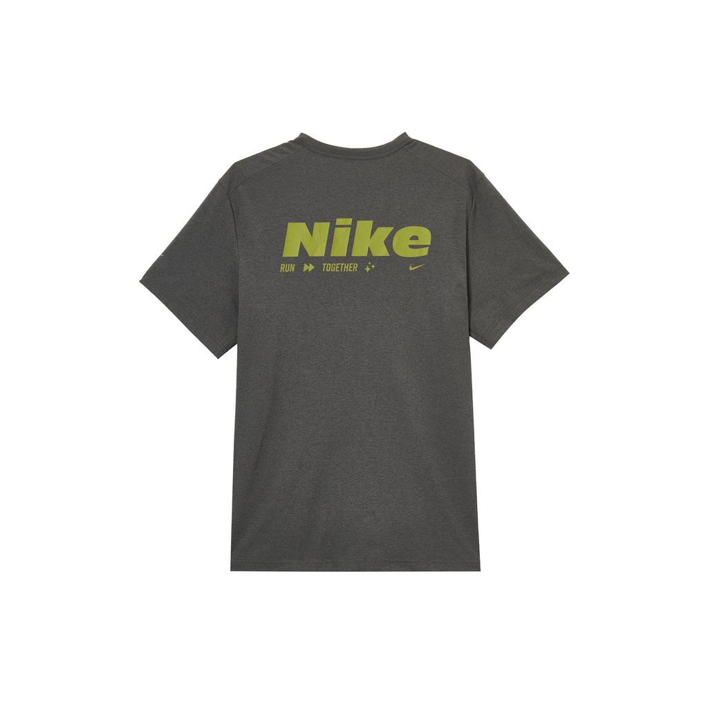 Nike Logo Quick-Dry Crew Neck T-Shirt Men Tops Gray HV4882299