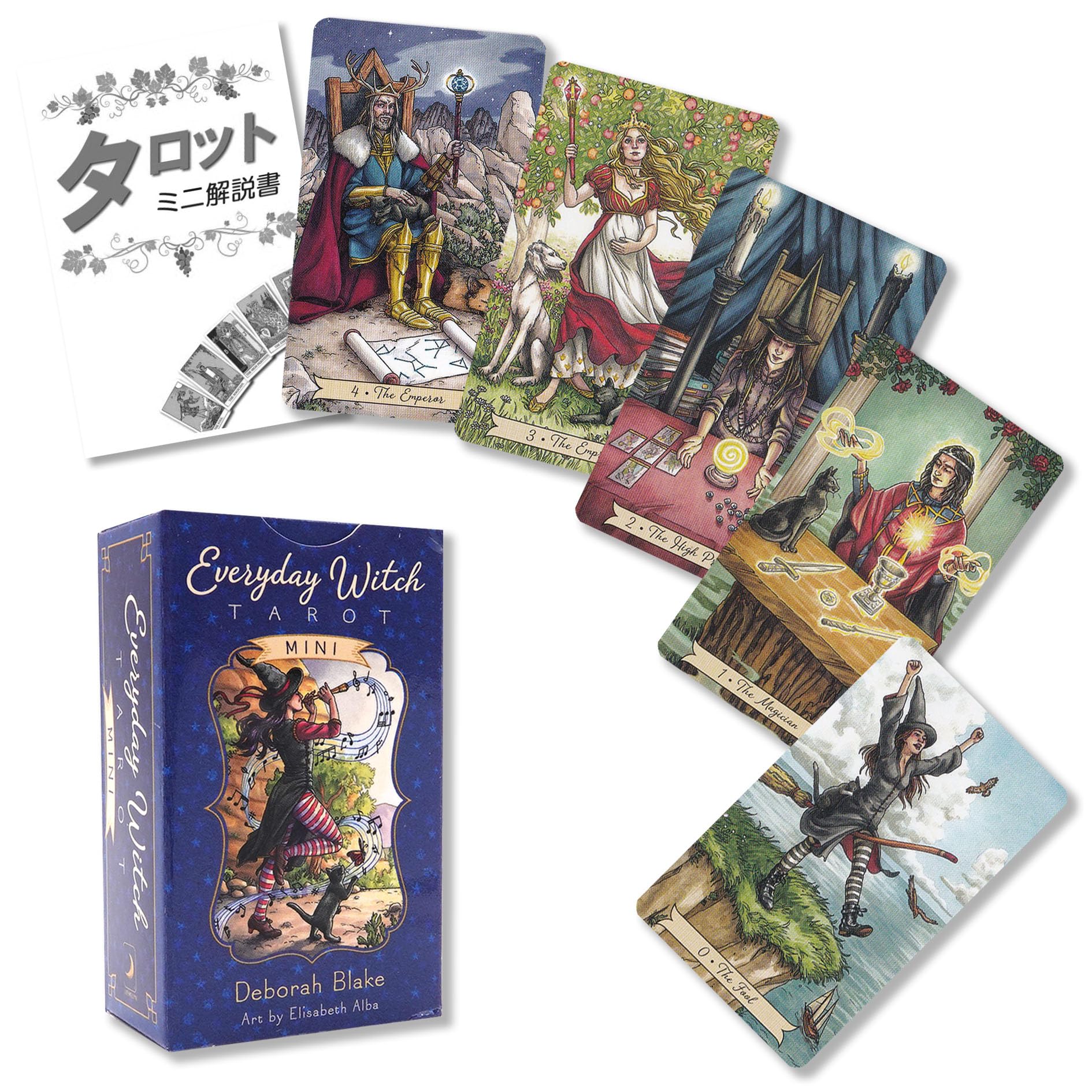 Everyday Witch Tarot Mini Tarot fortune telling method Japanese instruction manual included Genuine tarot cards 78 pieces Witch mini size