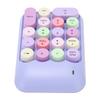 2.4GHz Wireless Numeric Keypad 18 Keys Retro Color Round Keycaps Mini Number Keyboard with USB
