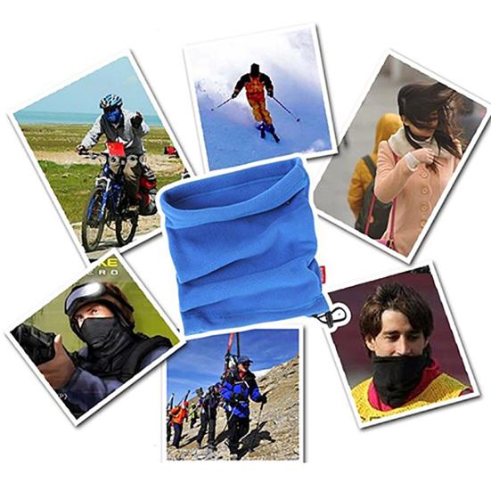 4 In 1 Winter Sports Thermal Fleece Scarf Snood Neck Warmer Face Mask Beanie Hat