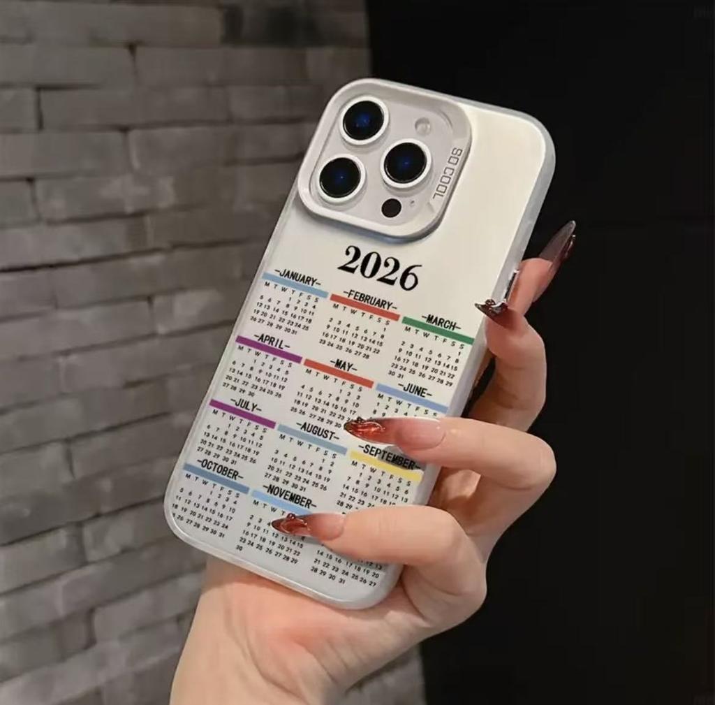 2026 calendar is suitable for Apple 17Promax mobile phone case iPhone15/14/13 popular 16Promax trend