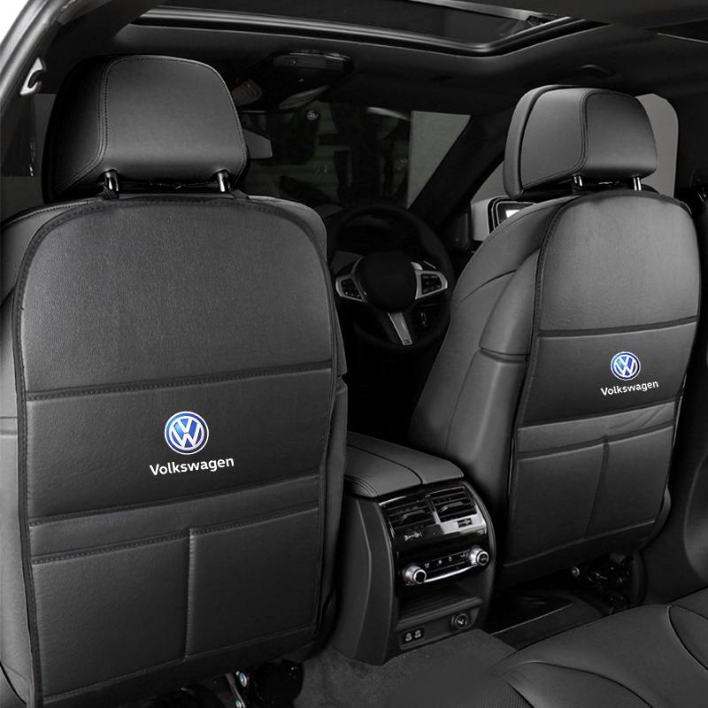 wqs5Car Seat Back Protector Cover Children Anti Kick Mat Pad Storage Bags for Volkswagen Golf Tiguan Jetta T-ROC T5 Polo Passat GTI
