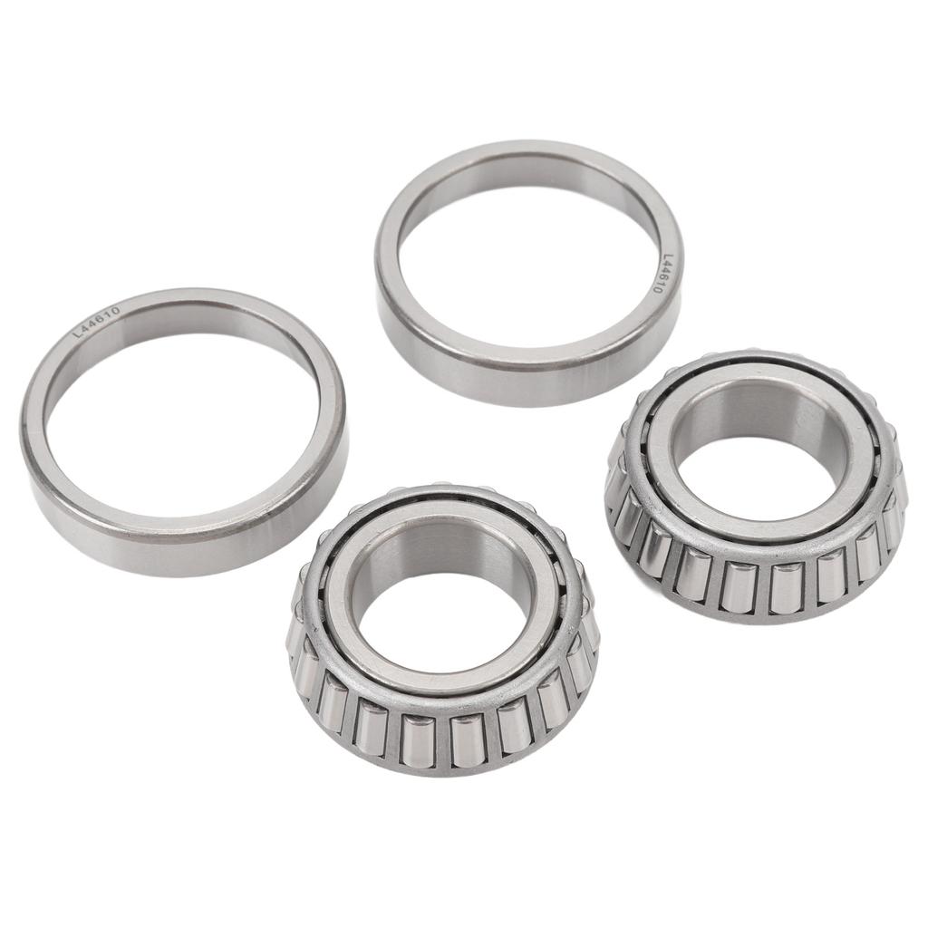 4 Pcs Trailer Wheel Hub Bearings Kit Steel Alloy L44643 Inner Outer Bearings with Outer Ring Grease