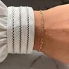 18K Gold Stainless Steel Figaro Chain Bracelet - Simple Titanium Steel Hand Jewelry for Women