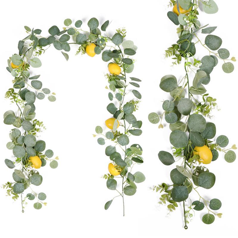 Simulated Lemon Rattan Artificial Lemon Rattan Interior Decoration Christmas Decorative Rattan.