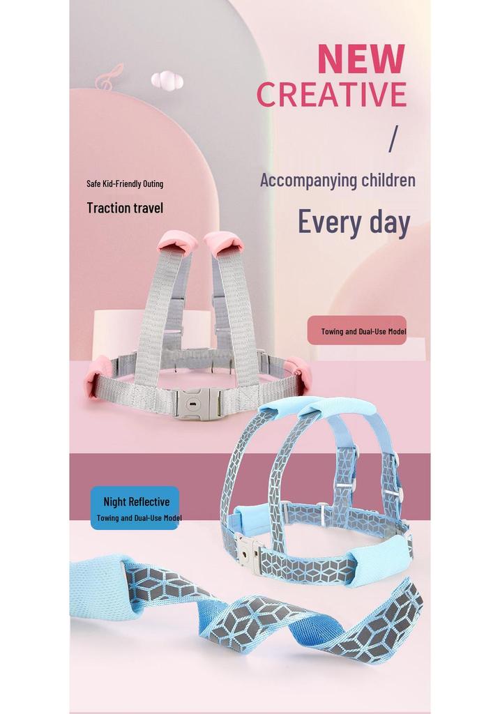 Baby & Toddler Dual-Use Anti-Lost Leash Set: Wristband, Harness & Stroller Strap