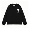 Ami Knit Crewneck Sweater Small Heart Graphic Loose Fit Unisex Streetwear Winter
