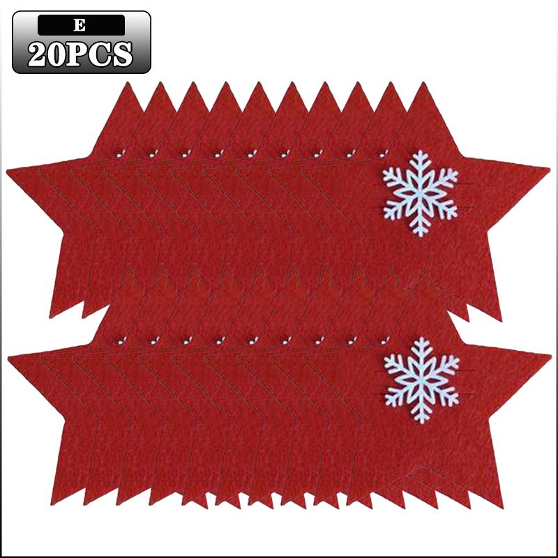 Weihnachtsbaum Besteckhalter Filz Gabel Löffel Tasche Set Festlicher Besteckorganisator für Weihnachtsessen Party Tischdekoration