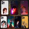 D-David Singer B- Bowies Handyhülle Für iPhone 16,15,14,13,12,11 Plus,Pro Max,XS,X,XR,SE,Mini,8,7,Weiche Silikon Schwarze Hülle