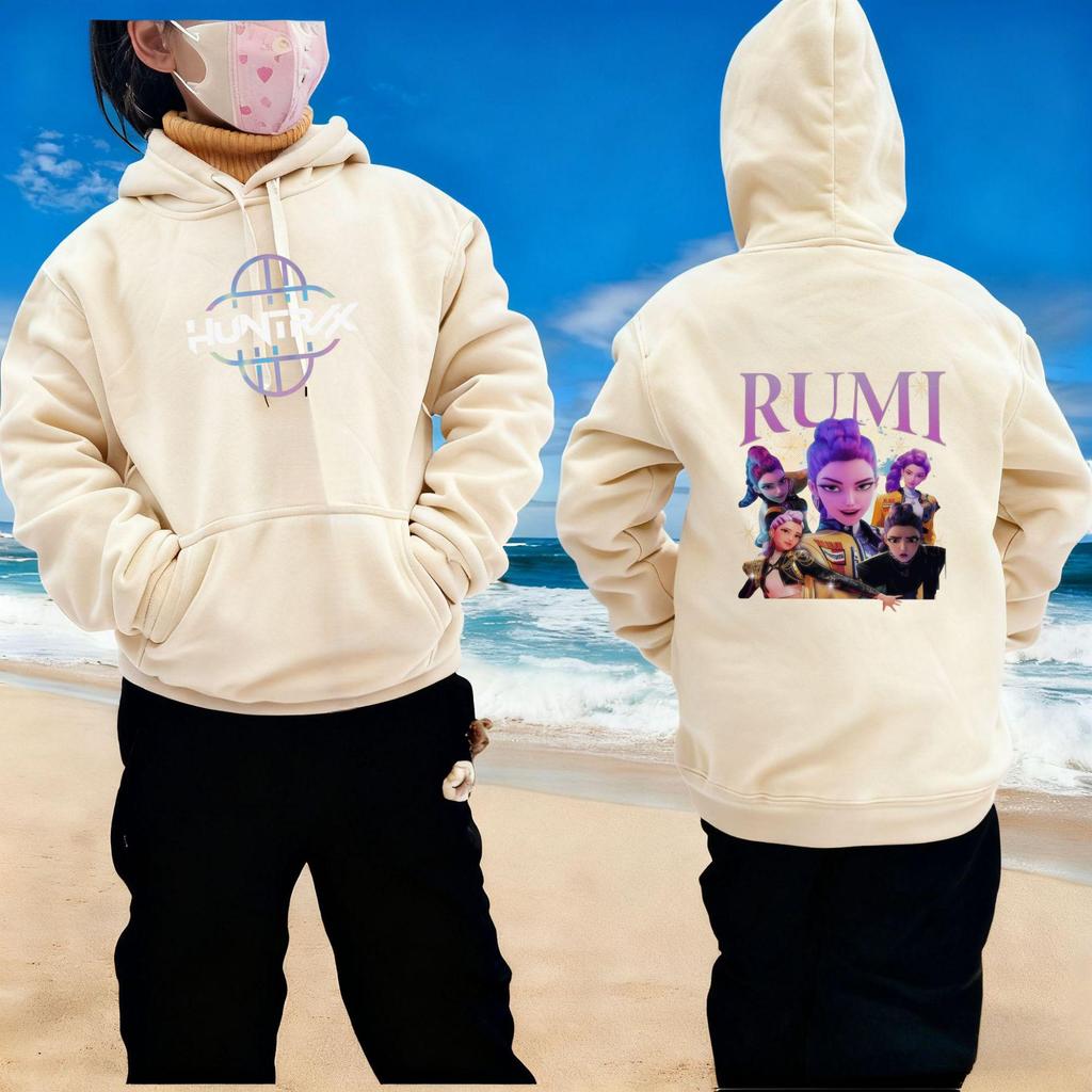 2025 Herbst/Winter KPOP Inspiriertes Demon Hunter Mädchen Fleece Kapuzensweatshirt