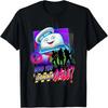 Ghostbusters Wer rufst du an_ Retro Neon Poster T-Shirt