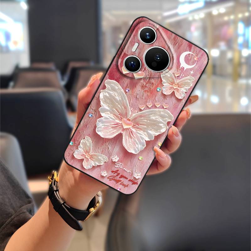 

Durable Waterproof Phone Case For Huawei P70 Pro/Pura 70 Pro+ Cartoon Dirt-resistant Protective Phone Pouch flower TPU Huawei P70 Pro/Pura 70 Pr