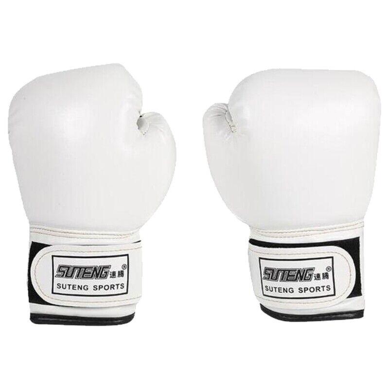 

Kids 310 Years Boxing Gloves Junior Mitts Punch Bag Children Gel Pad Pu Glove White