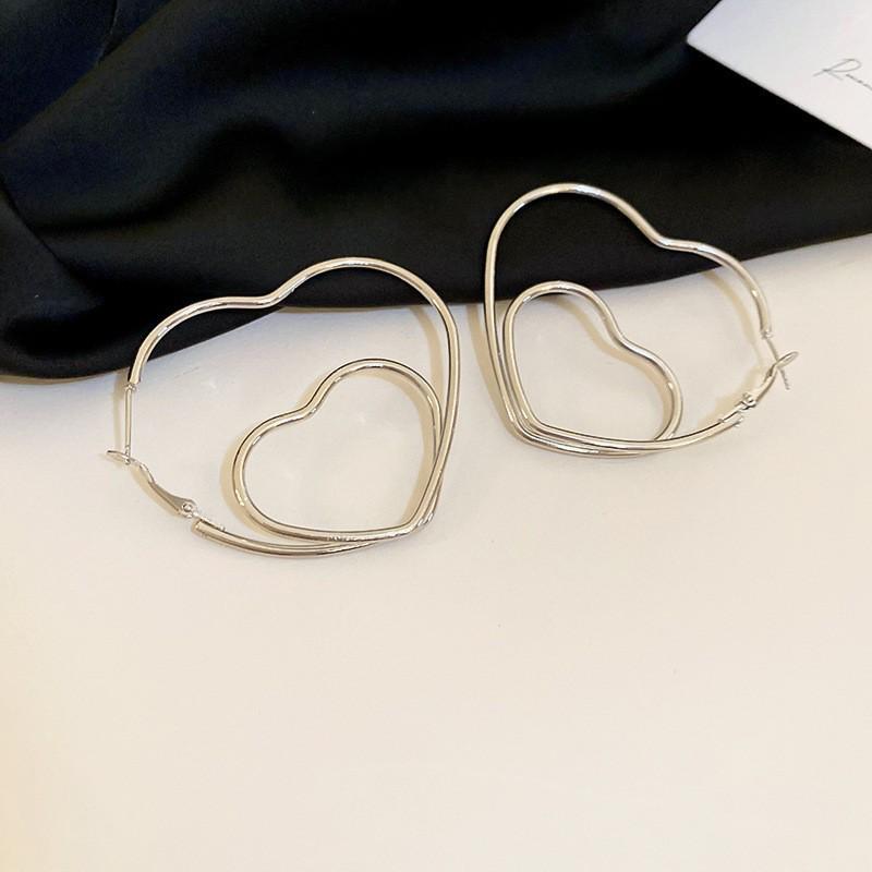 High-End Light Luxury Cold-Style Metal Hoop Earrings