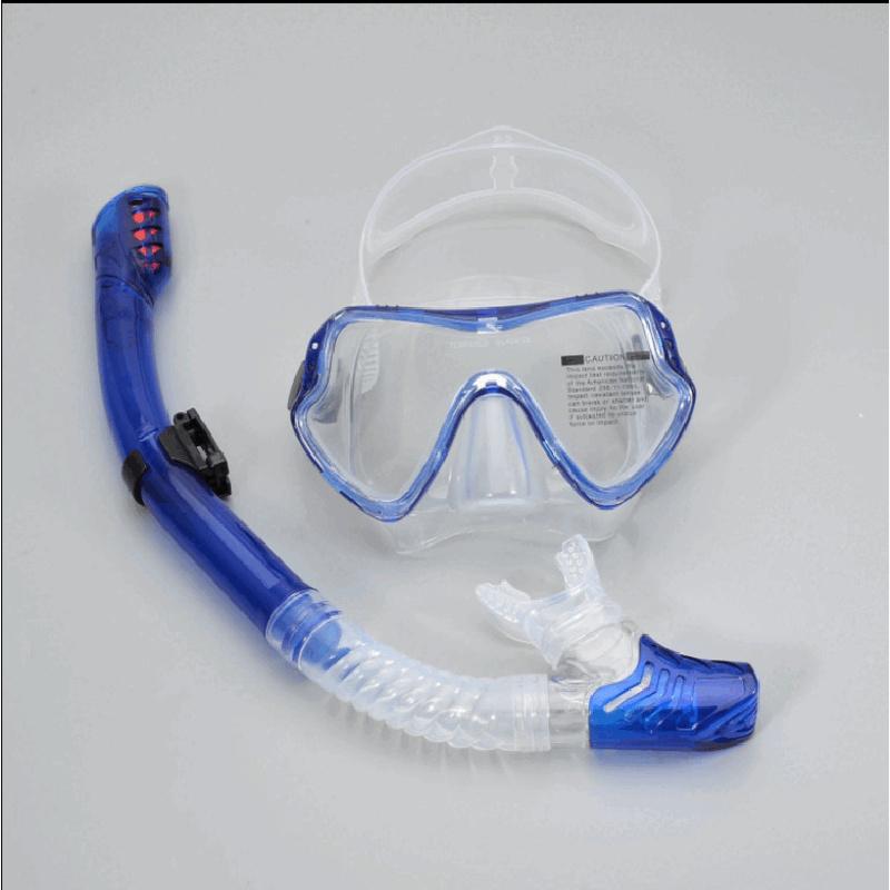 Adult Large Frame Diving Mask & Snorkel Set Soft Silicone Waterproof Scuba Snorkeling Gear for Men Women