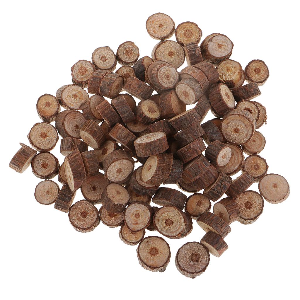 100Pcs Mini Natural Wood Slices Round for Crafts, Hanging Decorations, Ornaments