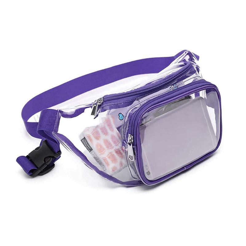 Fashion Clear Pvc Crossbody Bag Stadium Approved Waist Pack For Women Men Festival Sports Casual Style