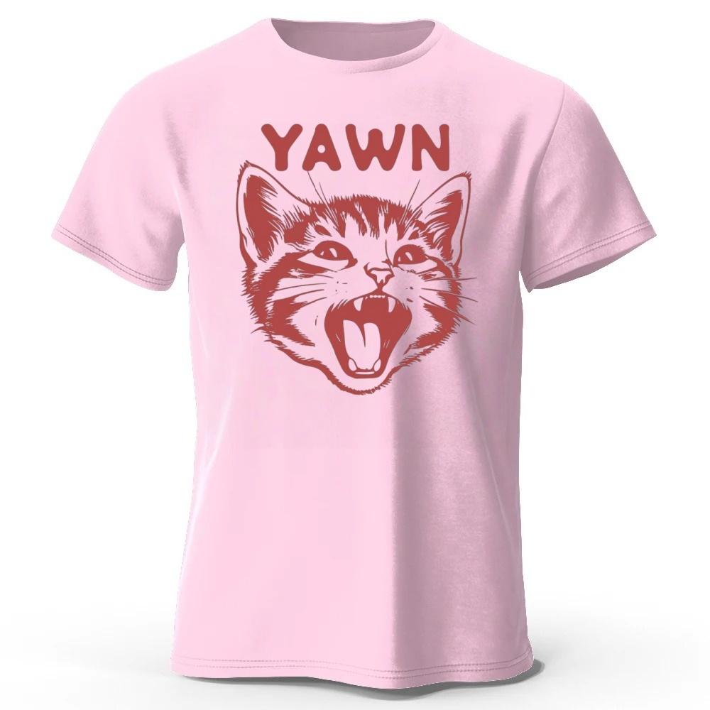 New Trendy Lazy Cat Cotton Short Sleeved Men Daily Sports Fitness Running Top Soft and Breathable Oversized Loose Casual Tshirt