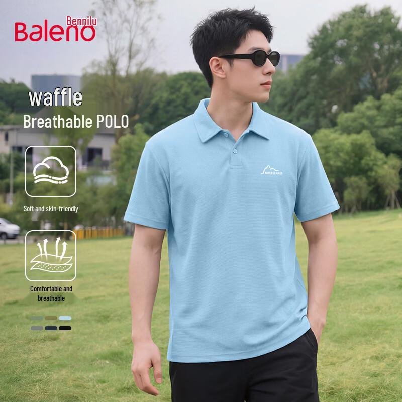 Baleno Men s Waffle Knit Polo Shirt 2XL