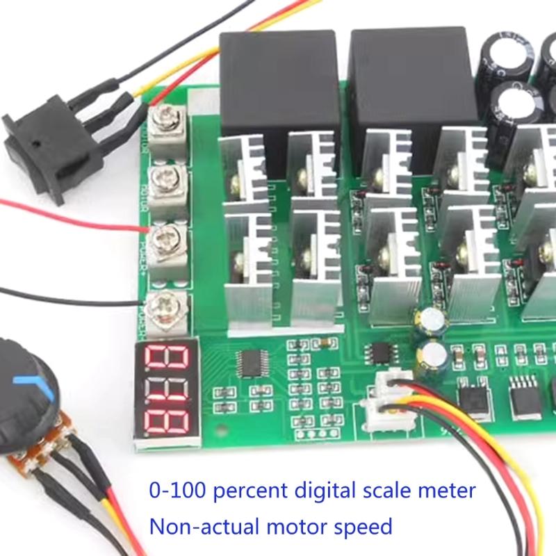Přenosný spínač řízení motoru obousměrný spínač motoru regulátor rychlosti 10-55V Dosažení přesnosti a účinnosti