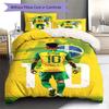Neymar Pattern Bedding,Quilt Set Quilt Cover Pillowcase Home Birthday Gift(1 * duvet cover + 2 * pillowcase, without core)