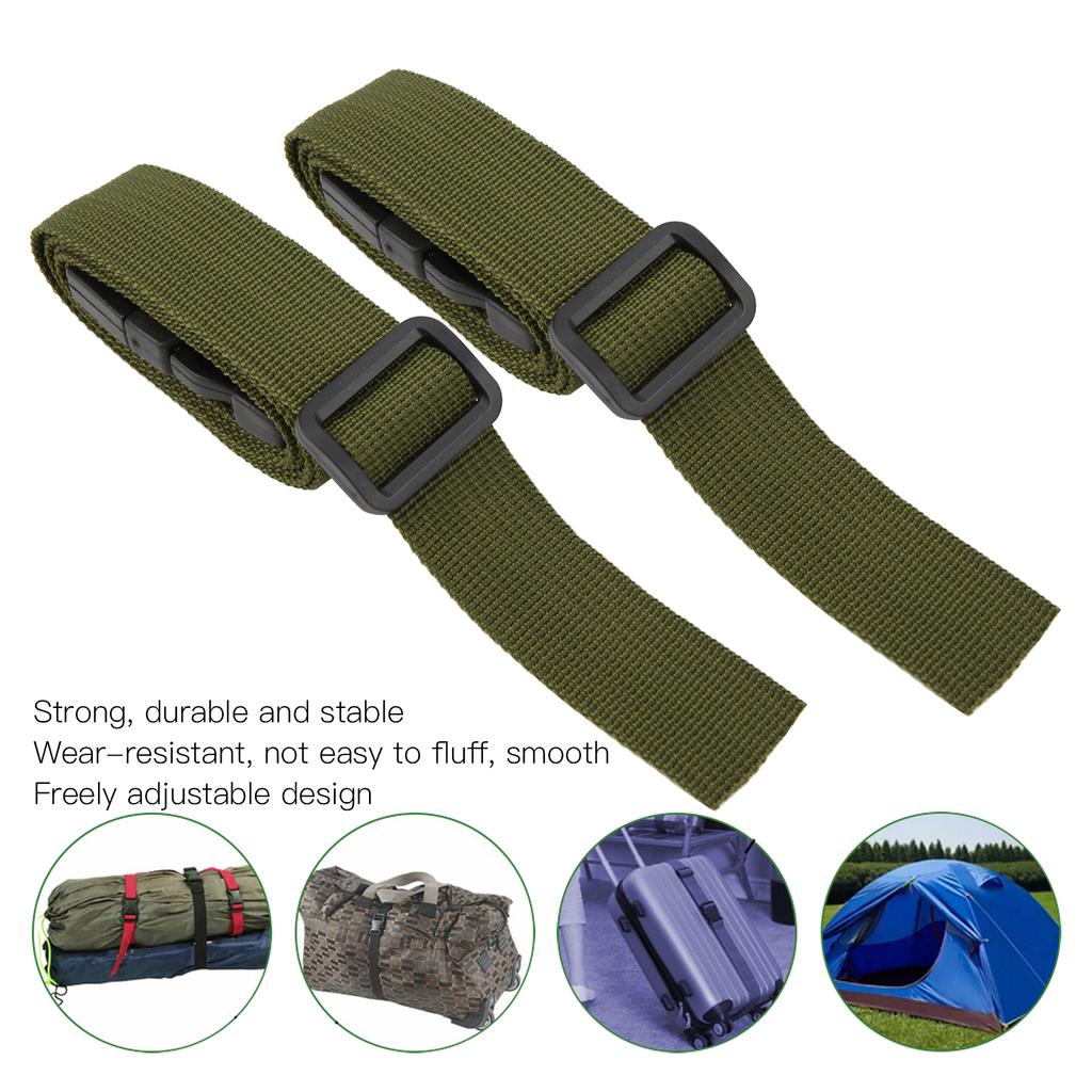 2Pcs   Straps 150x2.5cm Travel Luggage Fixing Strapping Belts with Buckles