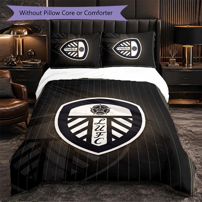Leeds United Themed Bedding 3Pcs Duvet Cover Set Decorative Bed Linen For Teen Room Home Decoration