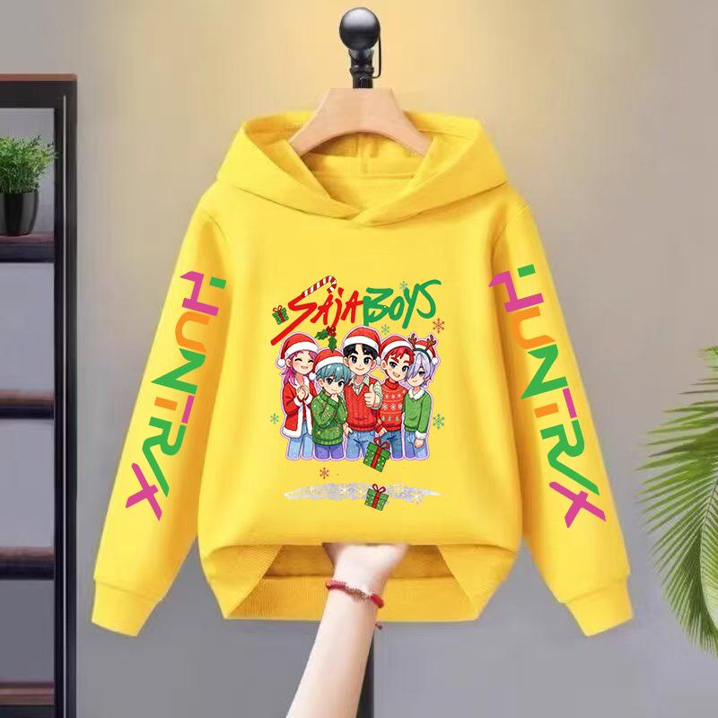 2025 Weihnachten KPop Devil Hunter Mädchen Hoodie Herbst/Winter Kinder Sportbekleidung Langarm Kinderbekleidung Top